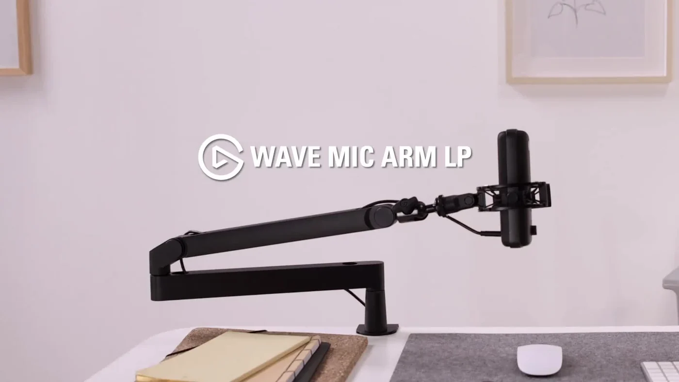 Nahaufnahme des Gelenks am Elgato Wave Mic Arm LP