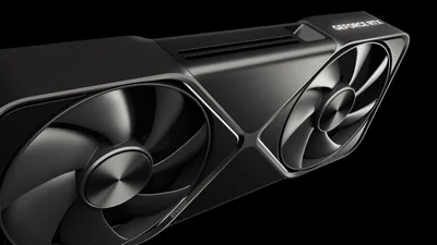 Lüfter der GeForce RTX 5090 Founders Edition in Nahaufnahme
