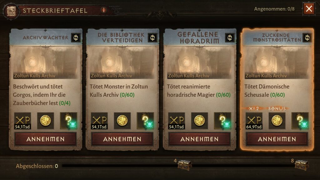 Steckbrieftafel - Kopfgeld