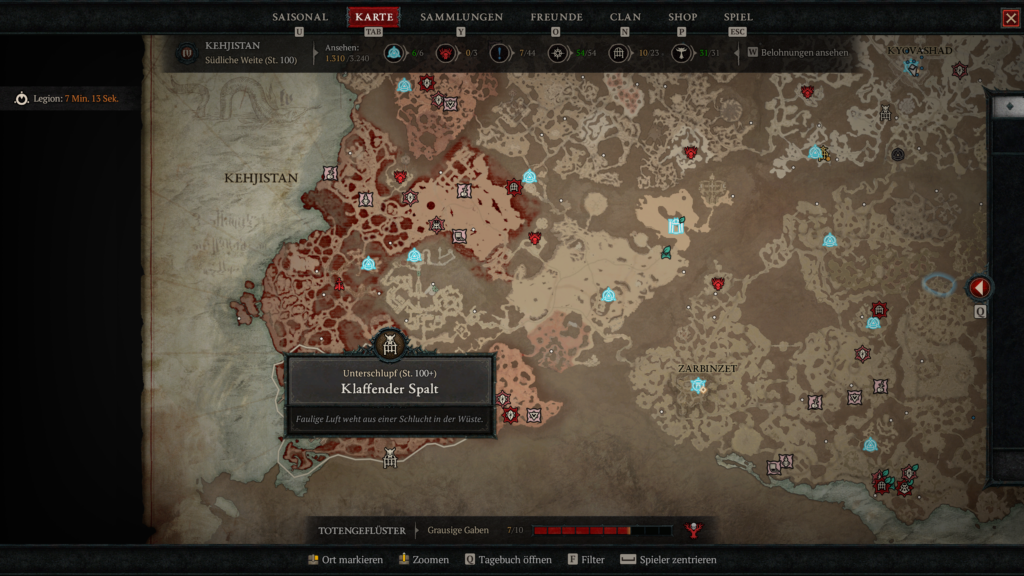 Dungeon: Klaffender Spalt.