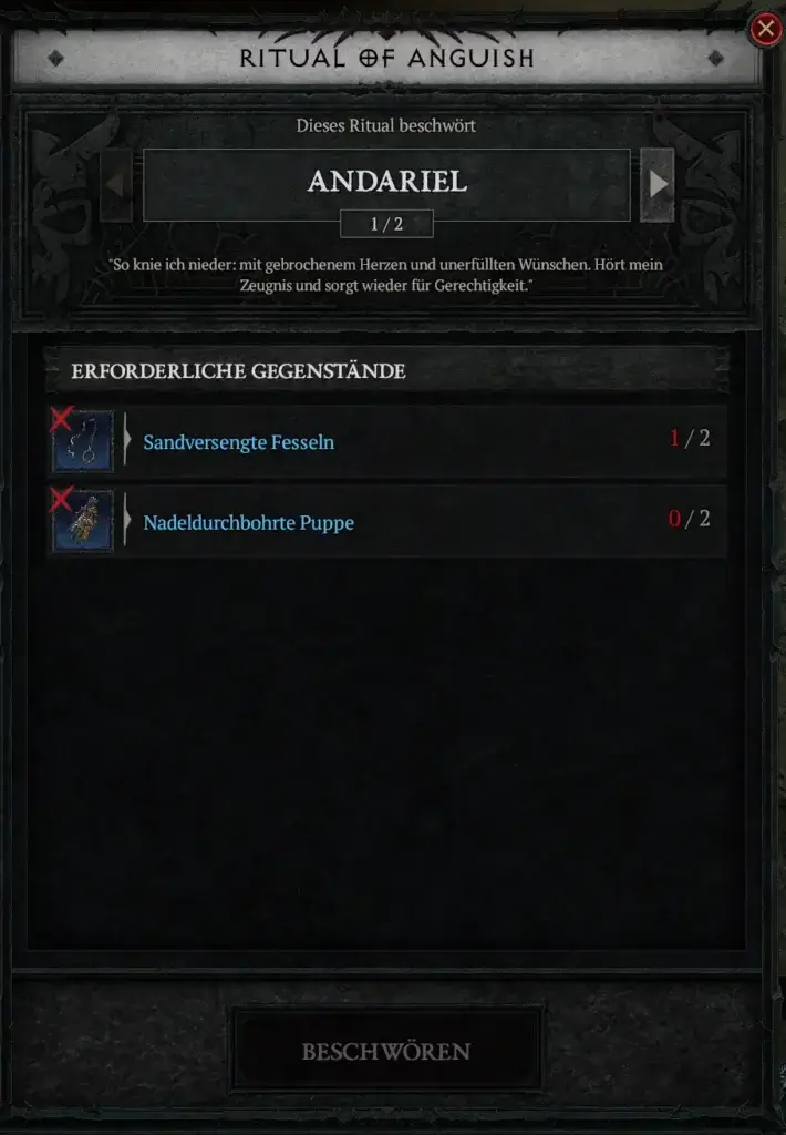 Echo von Andariel Diablo 4